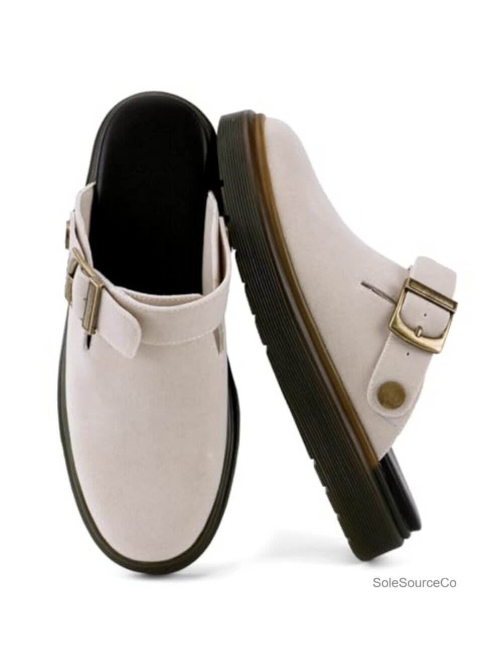 Faux Suede Mules Convertible Back Strap Slip-On Clogs